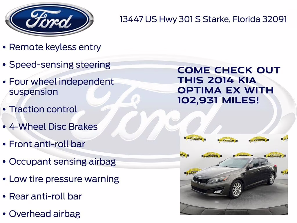 2014 Metal Bronze Kia Optima EX FWD Sedan