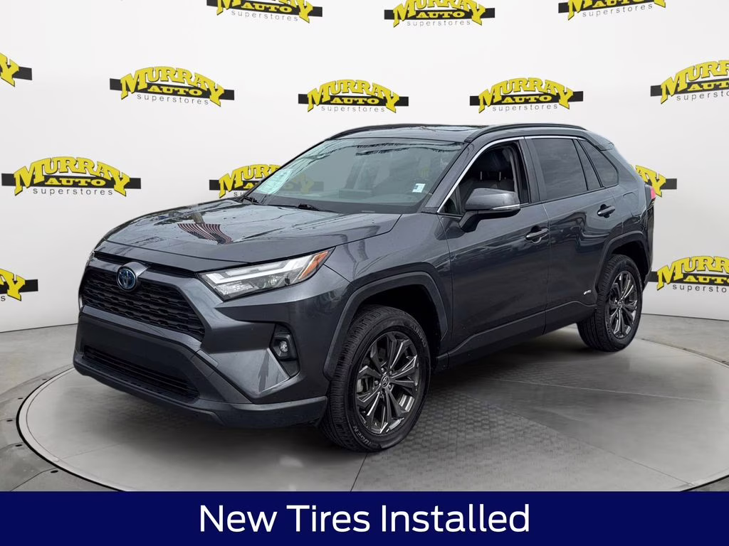 2022 Magnetic Gray Metallic Toyota RAV4 Hybrid XLE Premium AWD SUV