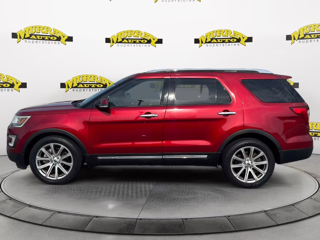 2017 Ruby Red Metallic Tinted Clearcoat Ford Explorer Limited FWD SUV