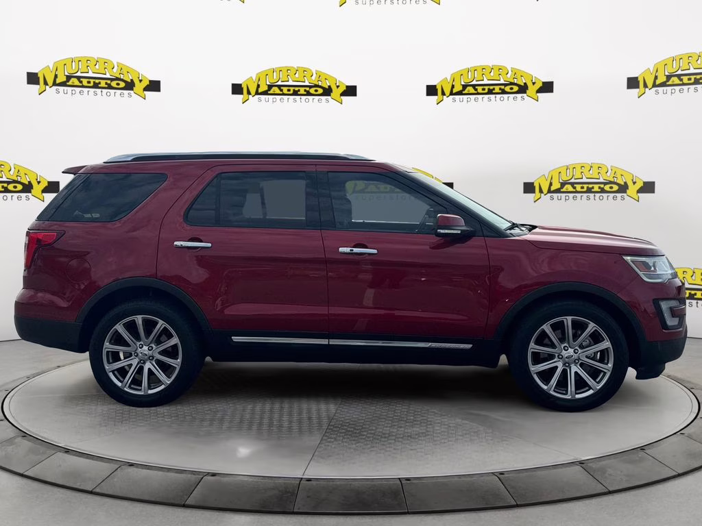2017 Ruby Red Metallic Tinted Clearcoat Ford Explorer Limited FWD SUV