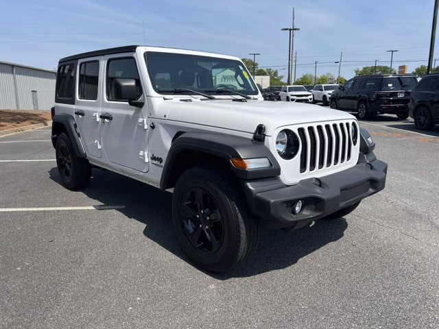 2022 Bright White Clearcoat Jeep Wrangler Unlimited Sport Altitude 4X4 Convertible