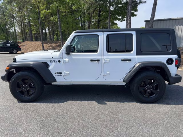 2022 Bright White Clearcoat Jeep Wrangler Unlimited Sport Altitude 4X4 Convertible
