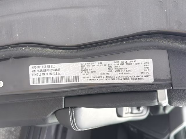 2026 Baltic Gray Metallic Clearcoat Jeep Grand Cherokee L Limited RWD SUV