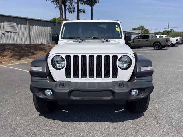 2022 Bright White Clearcoat Jeep Wrangler Unlimited Sport Altitude 4X4 Convertible
