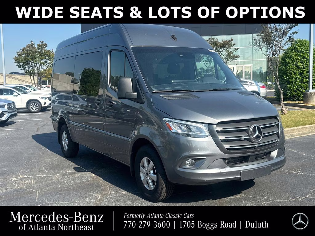 2023 Selenite Gray Metallic Mercedes-Benz Sprinter 2500 LUXURY 11 SEAT PASSENGER 144 WB RWD