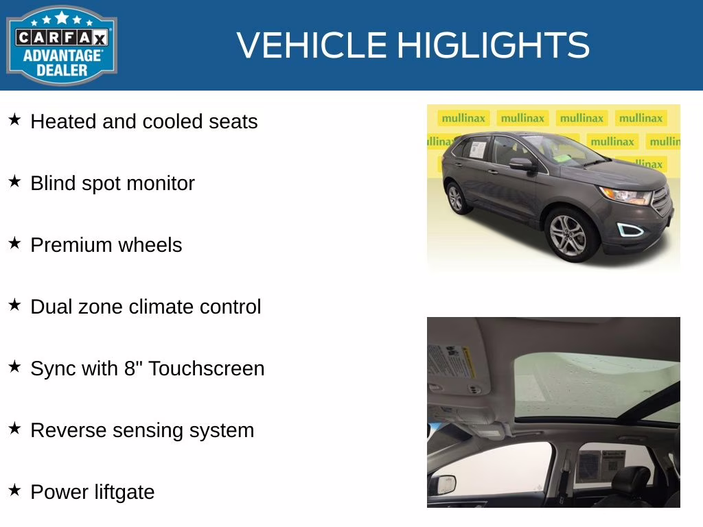 2018 Magnetic Metallic Ford Edge Titanium AWD SUV