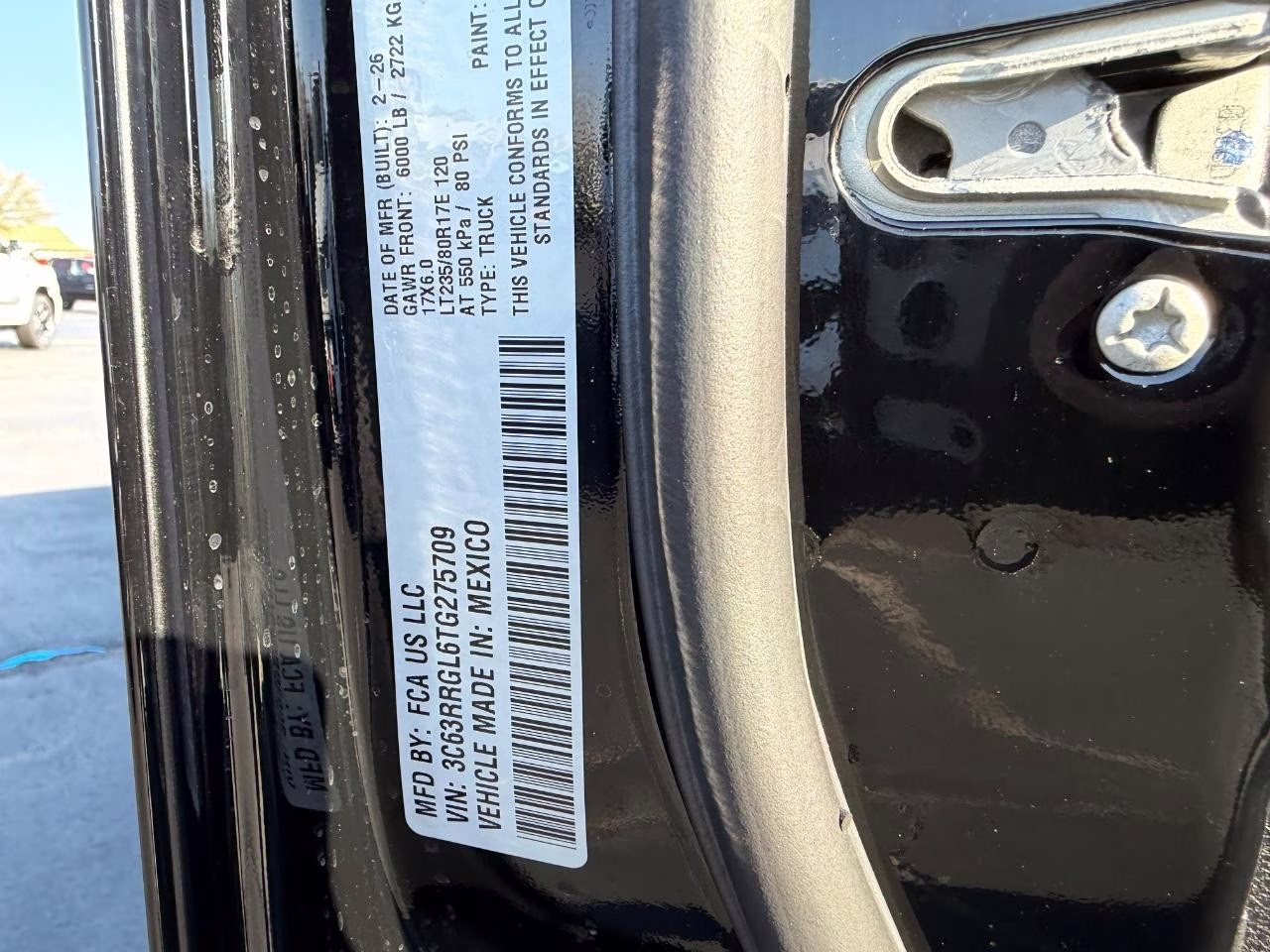 2026 Black Clearcoat Ram 3500 Tradesman 4X4 Truck