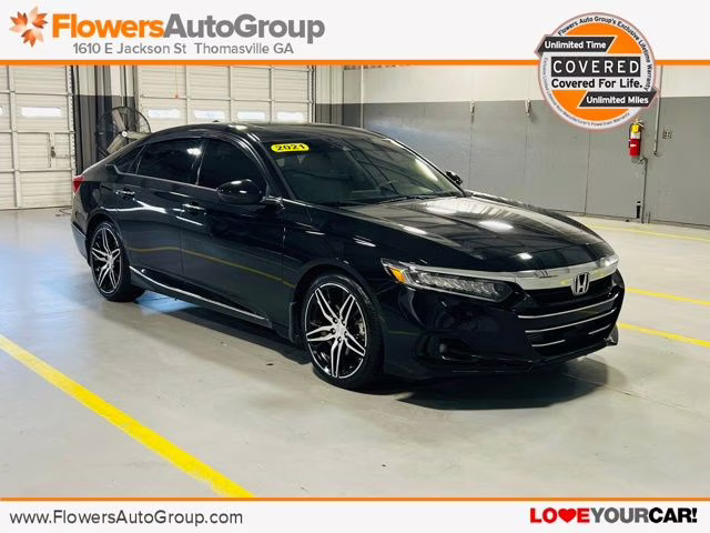 2021 Black Honda Accord Touring 2.0T FWD Sedan