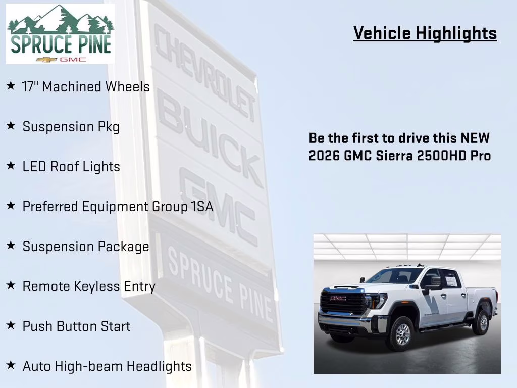 2026 Summit White GMC Sierra 2500HD Pro 4X4 Truck