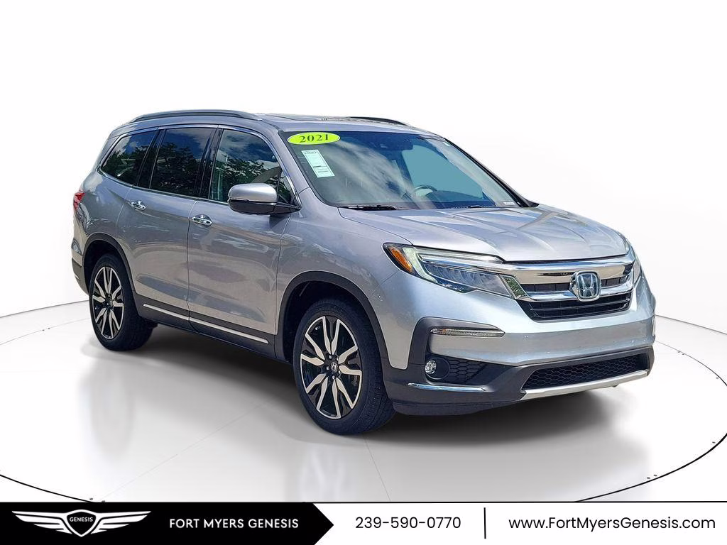 2021 Lunar Silver Metallic Honda Pilot Elite AWD SUV