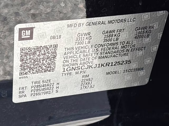 2019 Black Chevrolet Suburban Premier RWD SUV