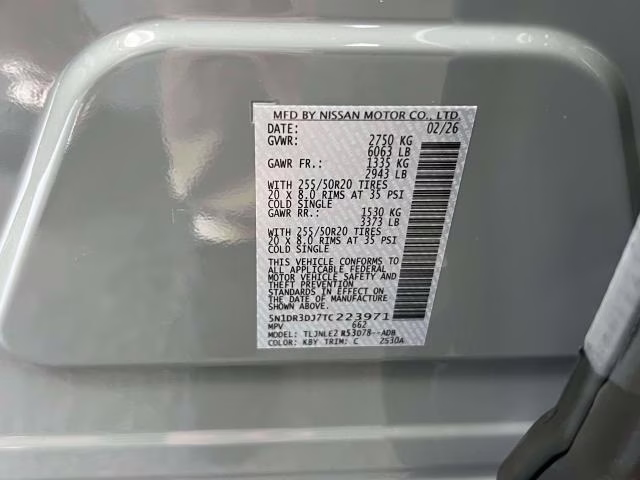 2026 Gray Nissan Pathfinder Platinum 4X4 SUV