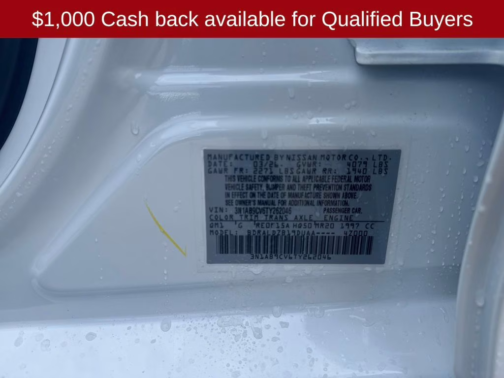 2026 Fresh Powder Nissan Sentra SV FWD Sedan