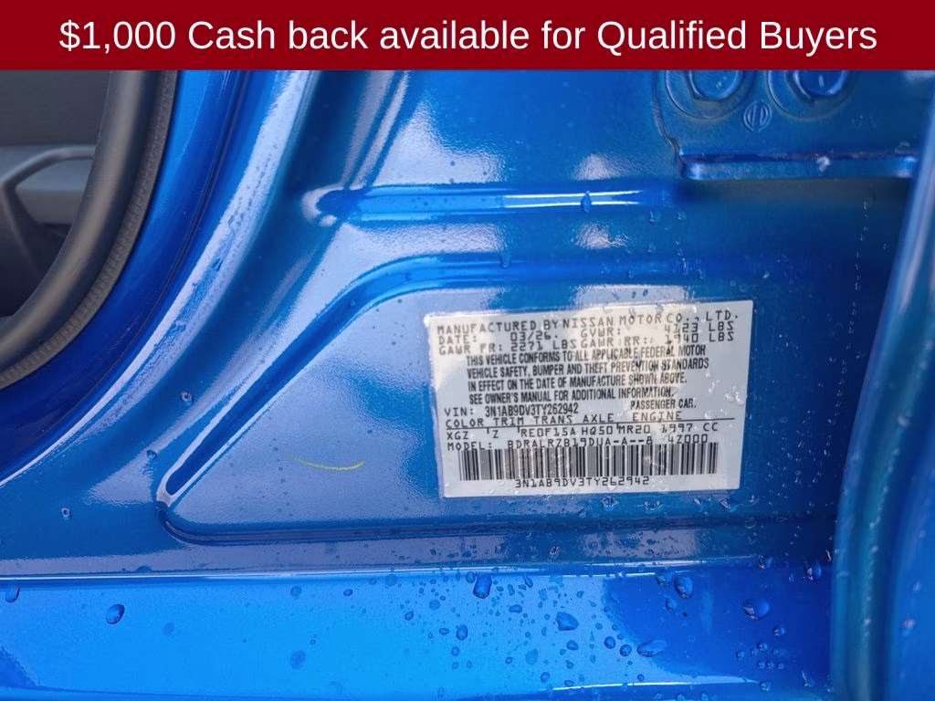 2026 Bluestone Pearl/Super Blk Nissan Sentra SR FWD Sedan