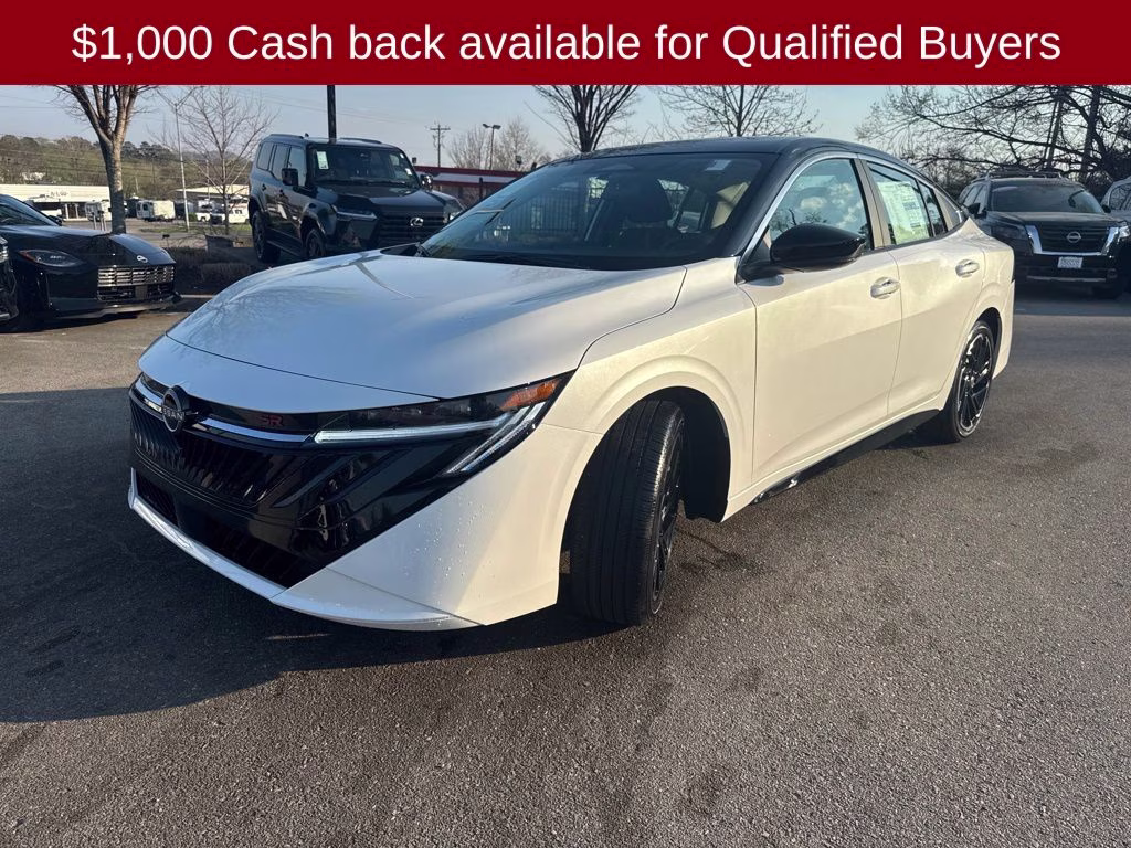 2026 Aspen White/Super Black Nissan Sentra SR FWD Sedan