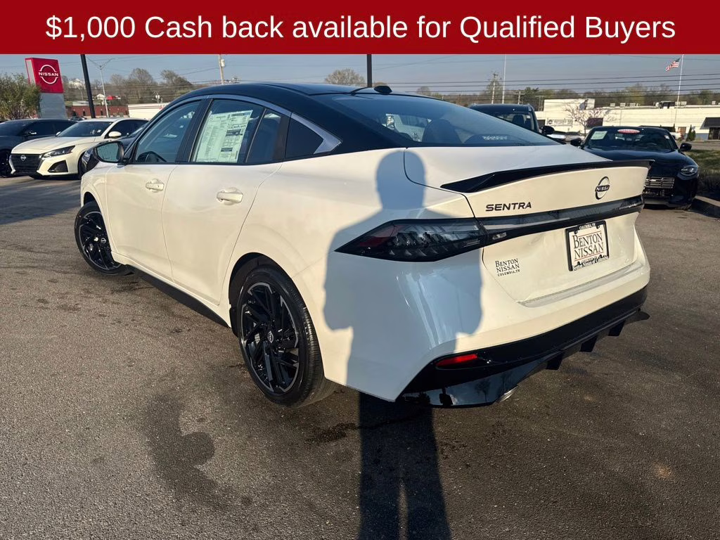 2026 Aspen White/Super Black Nissan Sentra SR FWD Sedan