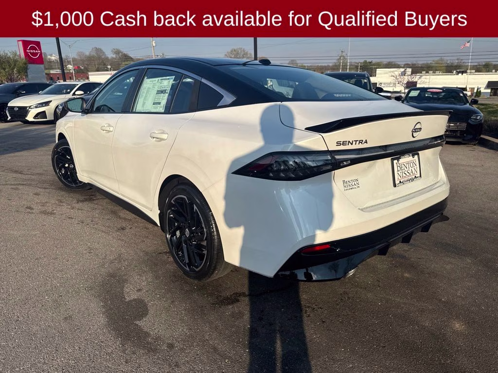 2026 Aspen White/Super Black Nissan Sentra SR FWD Sedan