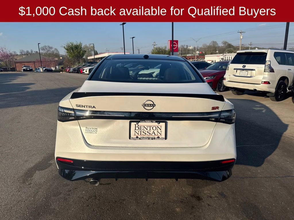 2026 Aspen White/Super Black Nissan Sentra SR FWD Sedan