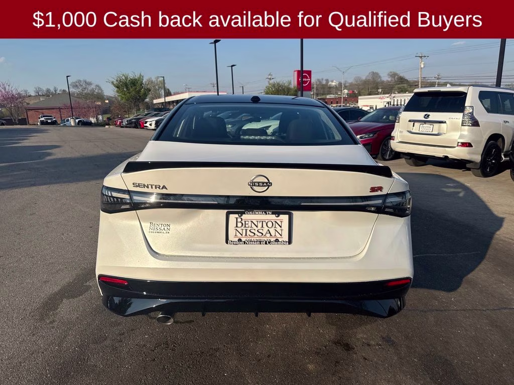 2026 Aspen White/Super Black Nissan Sentra SR FWD Sedan