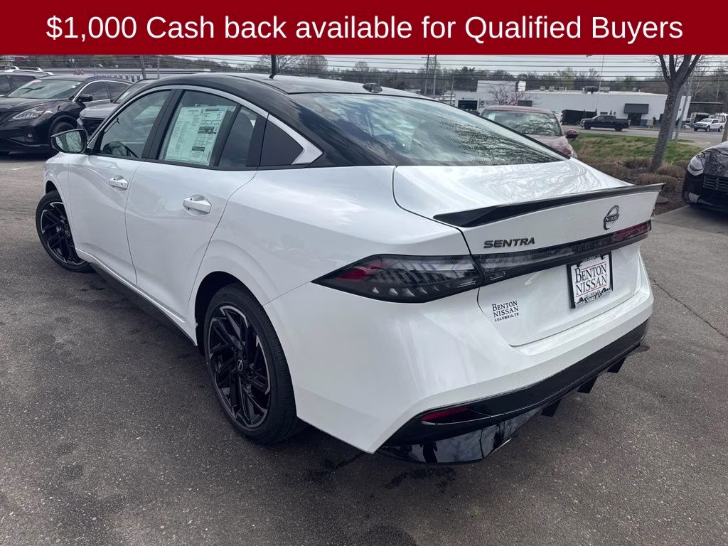 2026 Aspen White/Super Black Nissan Sentra SR FWD Sedan