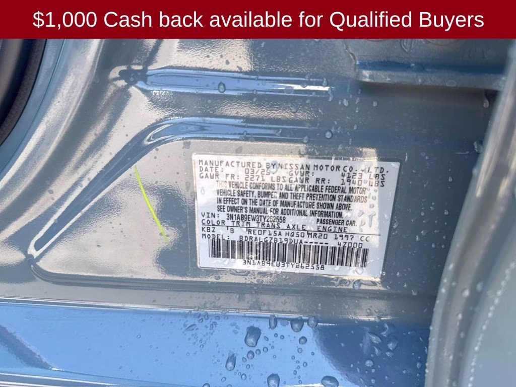 2026 Atlantic Gray Metallic Nissan Sentra SL FWD Sedan