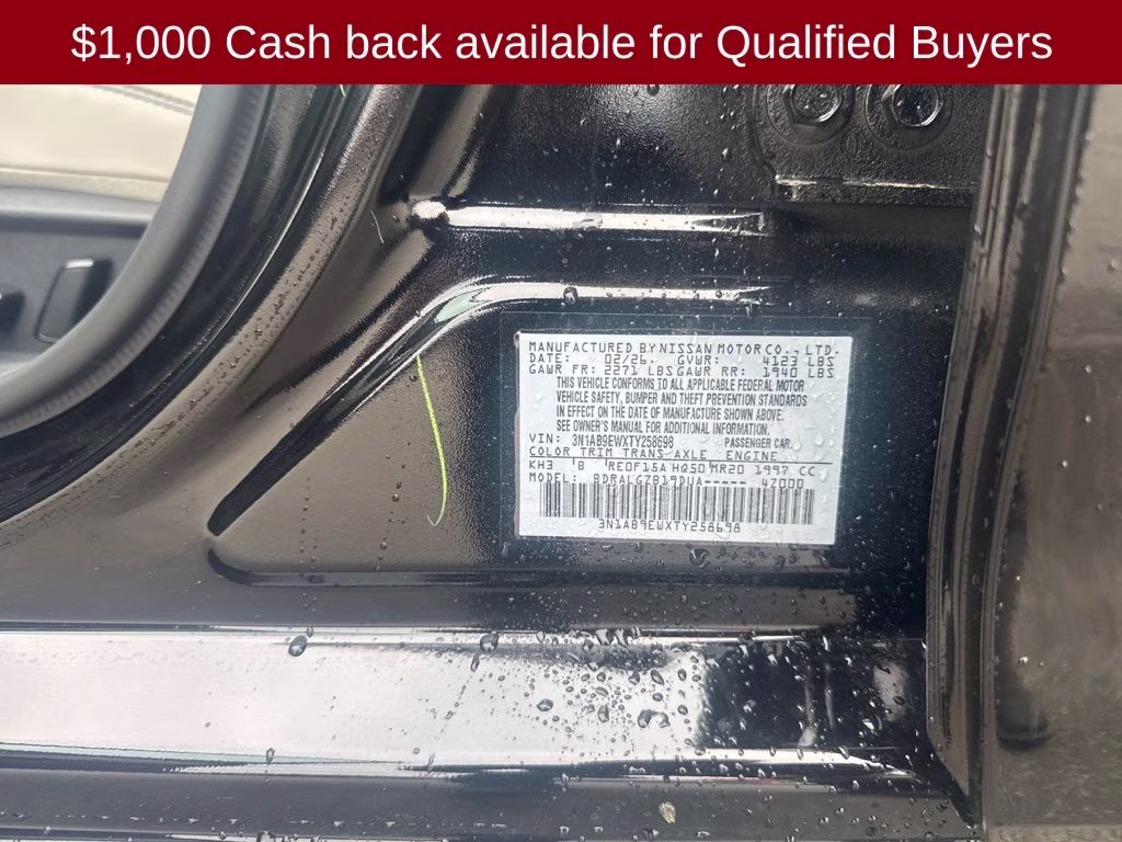 2026 Super Black Nissan Sentra SL FWD Sedan