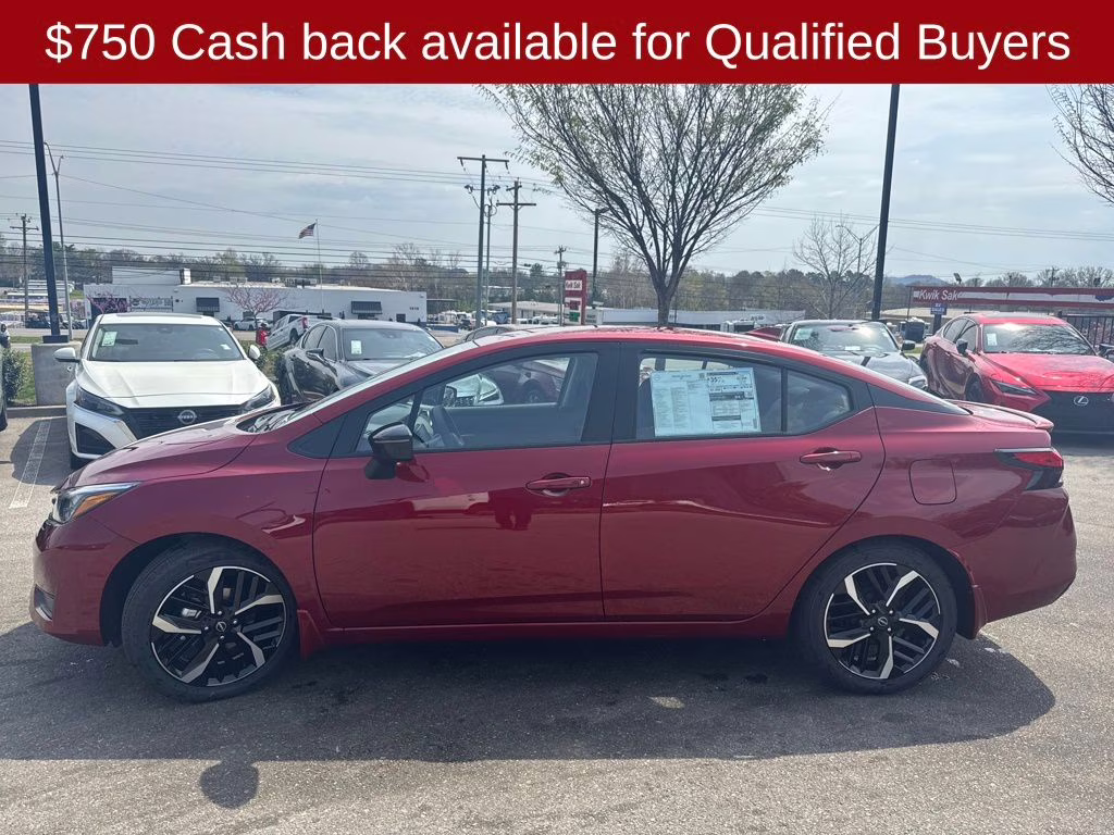 2025 Scarlet Ember Tintcoat Nissan Versa 1.6 SR FWD Sedan