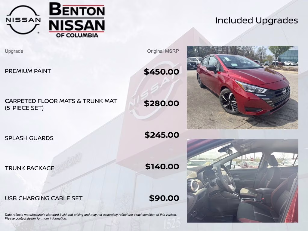 2025 Scarlet Ember Tintcoat Nissan Versa 1.6 SR FWD Sedan