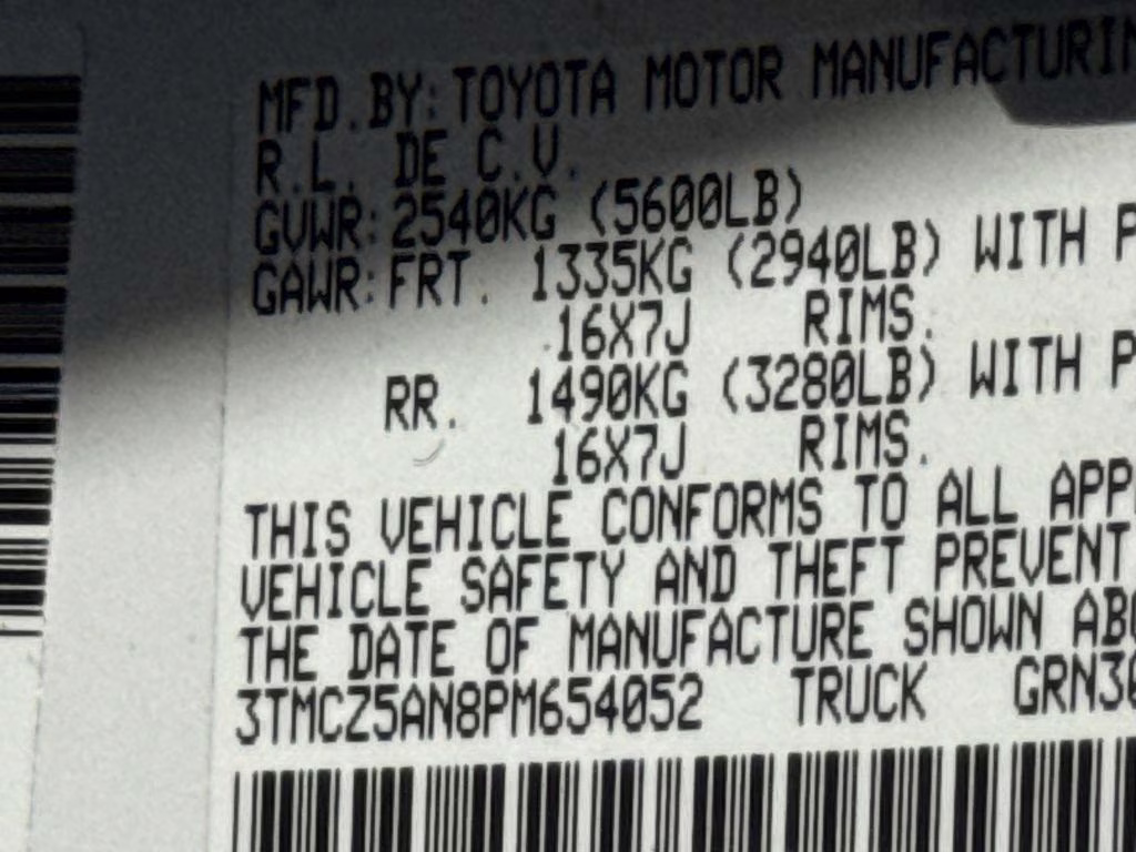 2023 Ice Cap Toyota Tacoma SR5 4X4 Truck