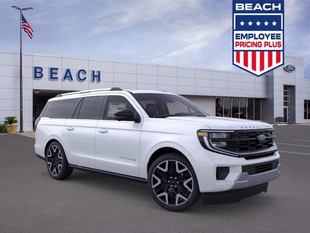2026 Star White Metallic Tri-Coat Ford Expedition Max Platinum 4X4 SUV