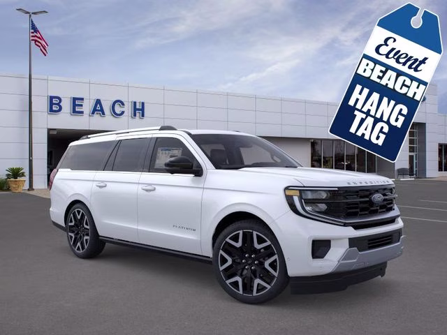 2026 Star White Metallic Tri-Coat Ford Expedition Max Platinum 4X4 SUV