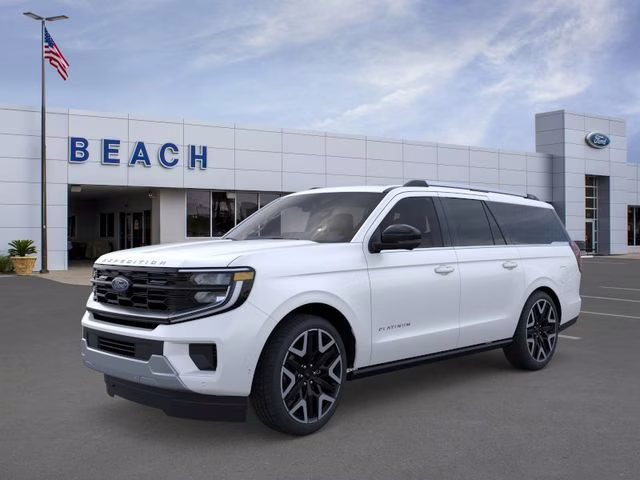 2026 Star White Metallic Tri-Coat Ford Expedition Max Platinum 4X4 SUV