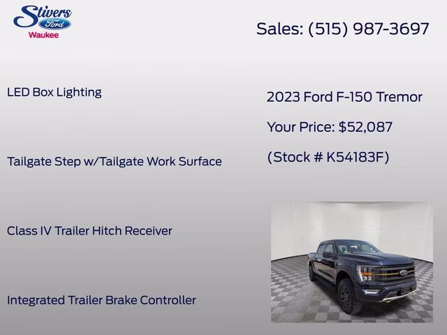 2023 Antimatter Blue Metallic Ford F-150 Tremor 4X4 Truck