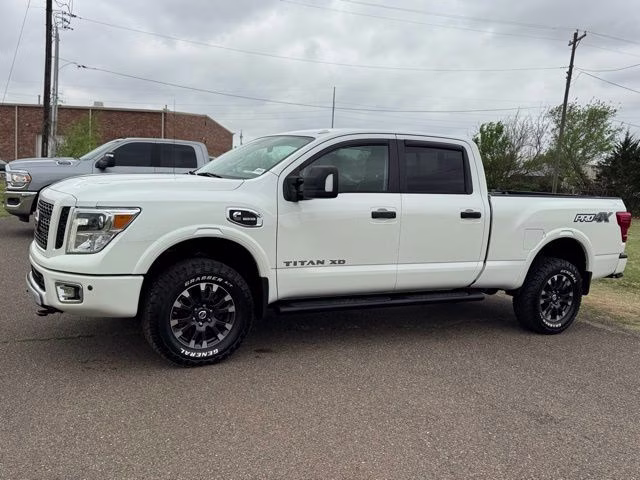 2019 Pearl White Nissan Titan XD PRO-4X 4X4 Truck