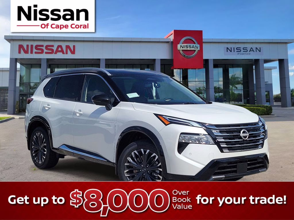 2026 Everest White Pearl/Super Black Nissan Rogue Platinum AWD SUV