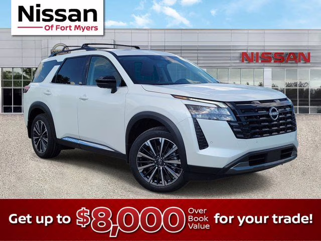 2026 Everest White Pearl Tricoat Nissan Pathfinder Platinum FWD SUV
