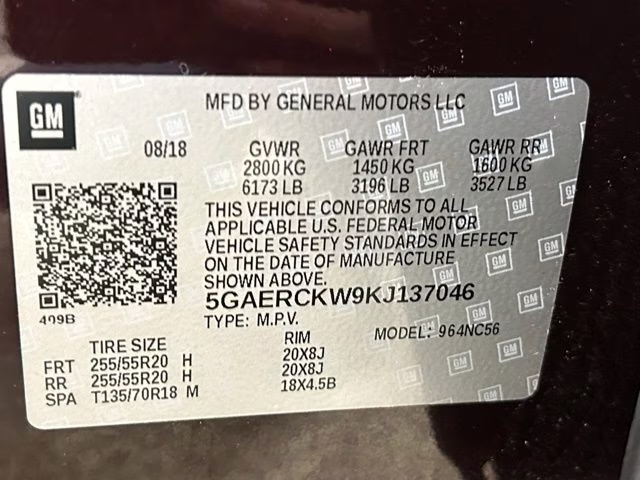 2019 Black Cherry Metallic Buick Enclave Premium Group FWD SUV