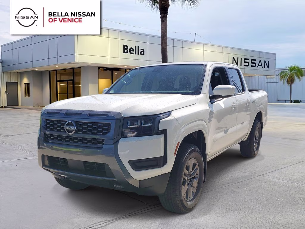2026 Glacier White Nissan Frontier SV 4X4 Truck