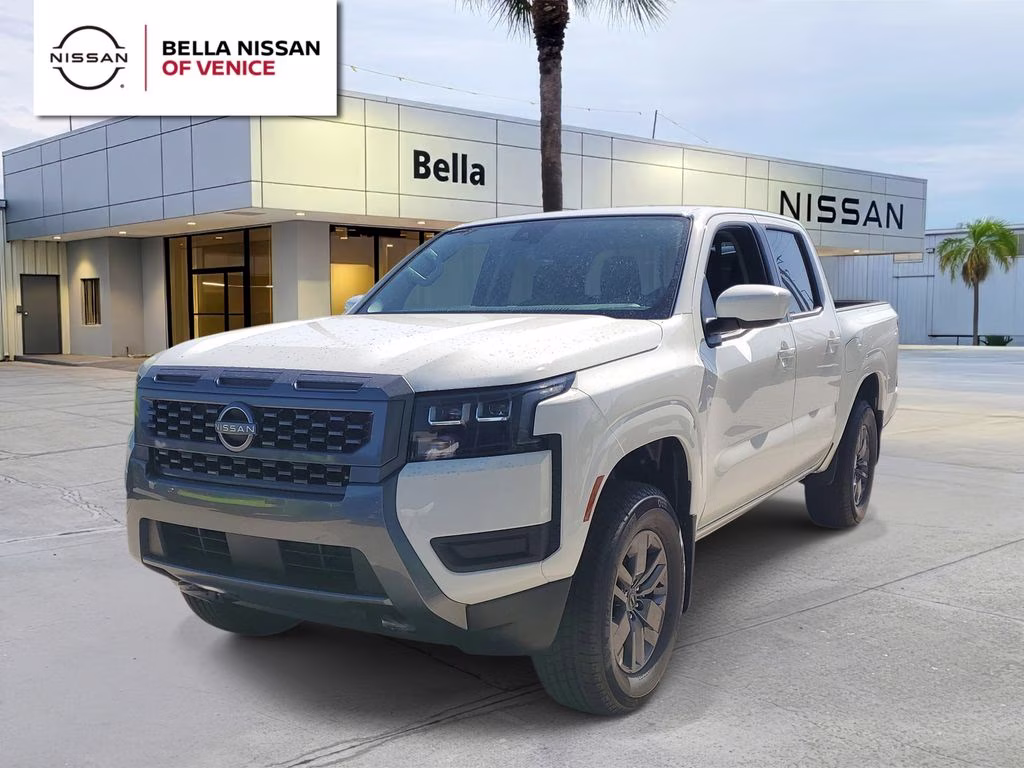 2026 Glacier White Nissan Frontier SV 4X4 Truck