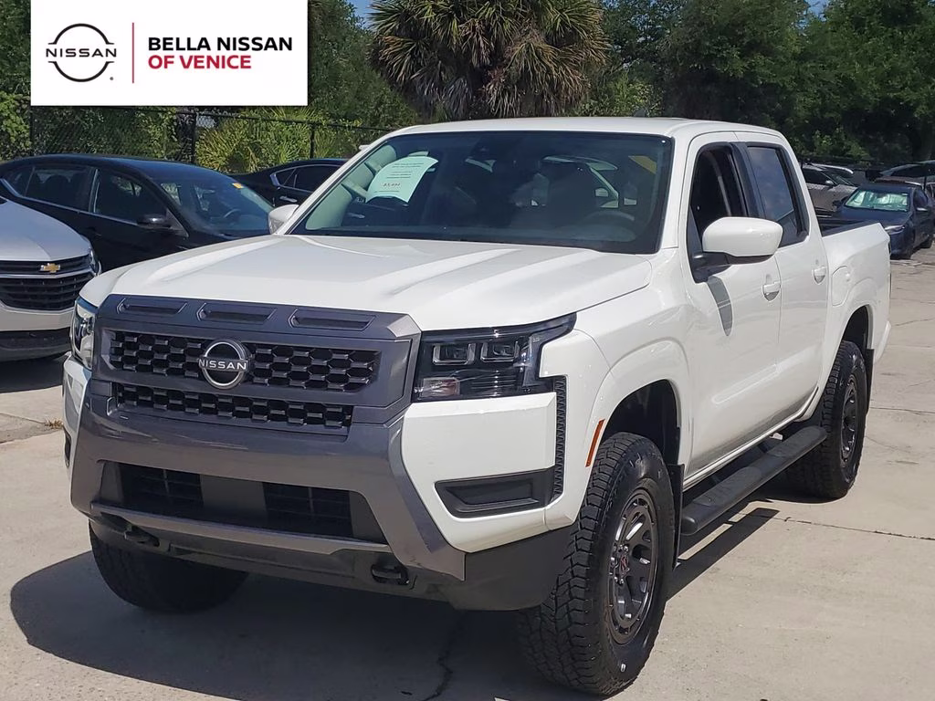 2026 Glacier White Nissan Frontier SV 4X4 Truck