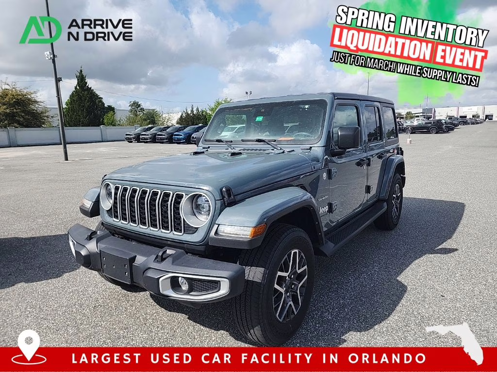 2024 Hydro Blue Pearlcoat Jeep Wrangler Sahara 4X4 SUV