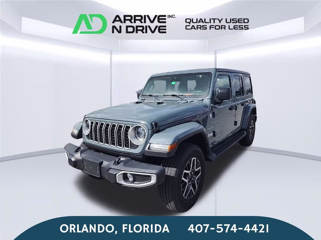 2024 Hydro Blue Pearlcoat Jeep Wrangler Sahara 4X4 SUV