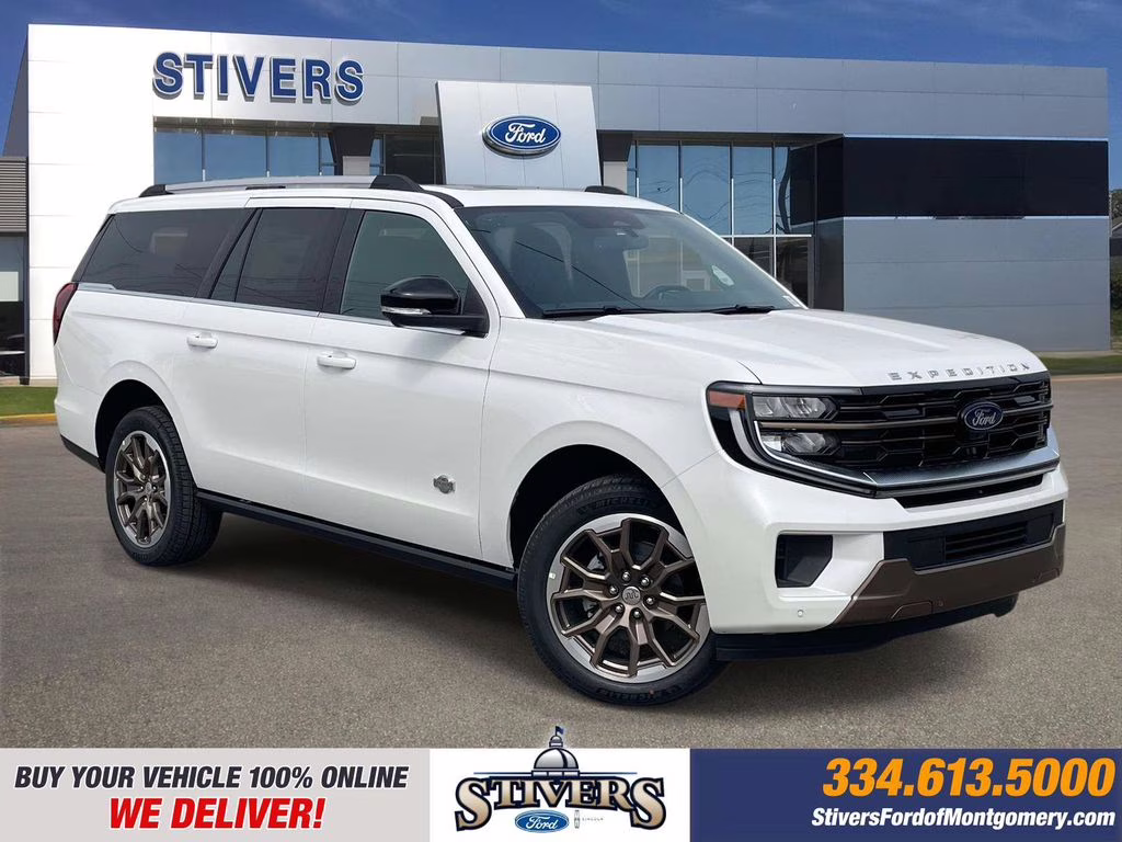 2026 Star White Metallic Tri-Coat Ford Expedition Max King Ranch 4X4 SUV