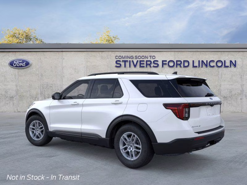 2026 Star White Metallic Tri-Coat Ford Explorer Active RWD SUV