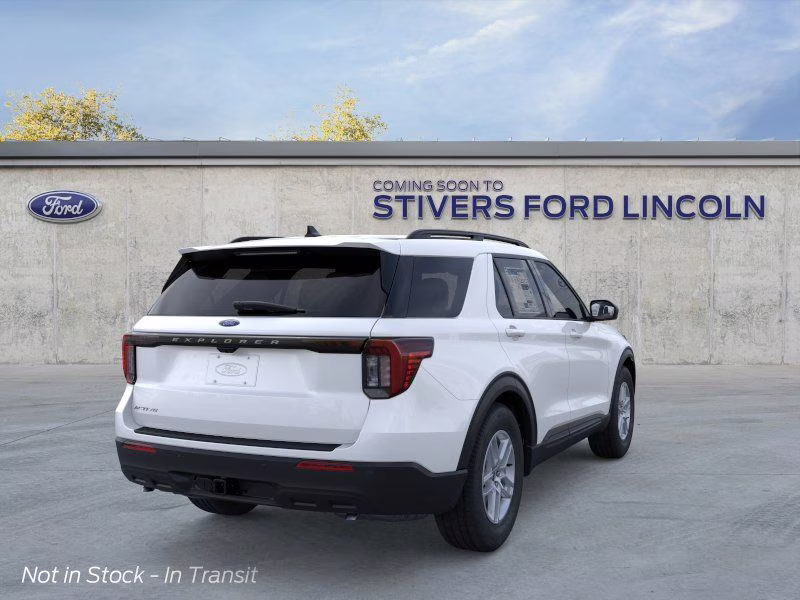 2026 Star White Metallic Tri-Coat Ford Explorer Active RWD SUV
