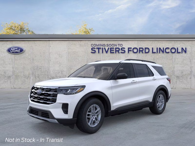 2026 Star White Metallic Tri-Coat Ford Explorer Active RWD SUV