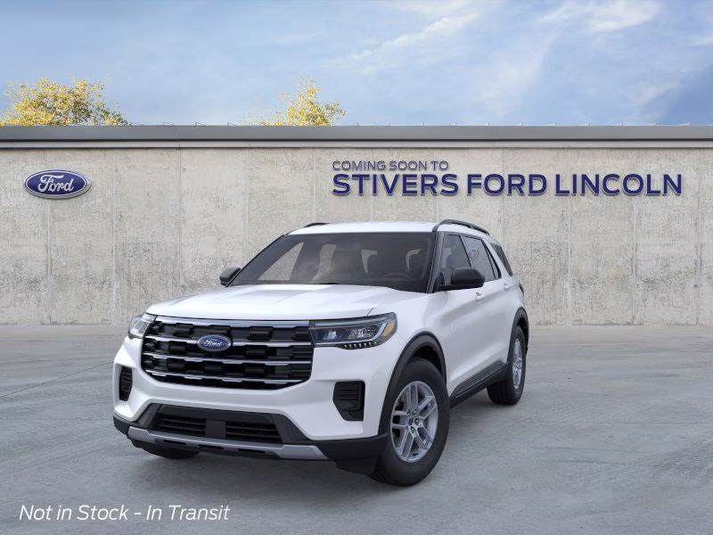 2026 Star White Metallic Tri-Coat Ford Explorer Active RWD SUV