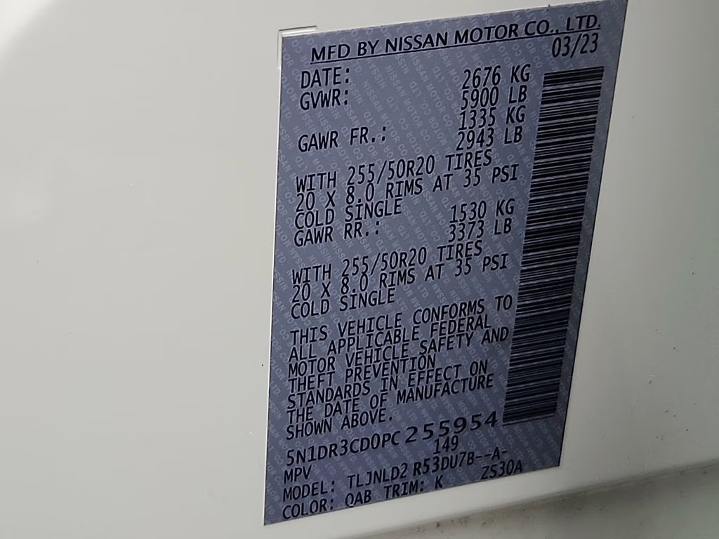 2023 Pearl White Tricoat Nissan Pathfinder SL 4X4 SUV