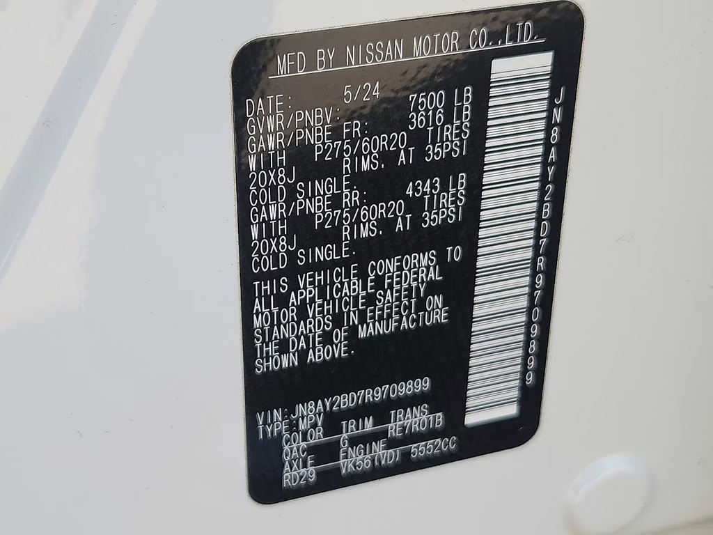 2024 Aspen White Tricoat Nissan Armada SL 4X4 SUV