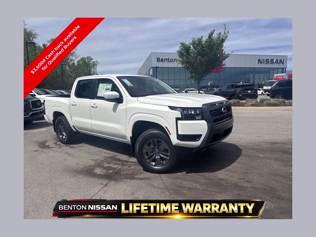 2026 Glacier White Nissan Frontier SV 4X4 Truck